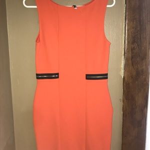 Orange body con dress